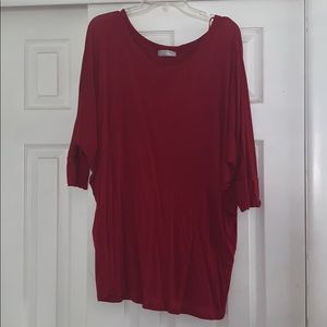 Red casual top